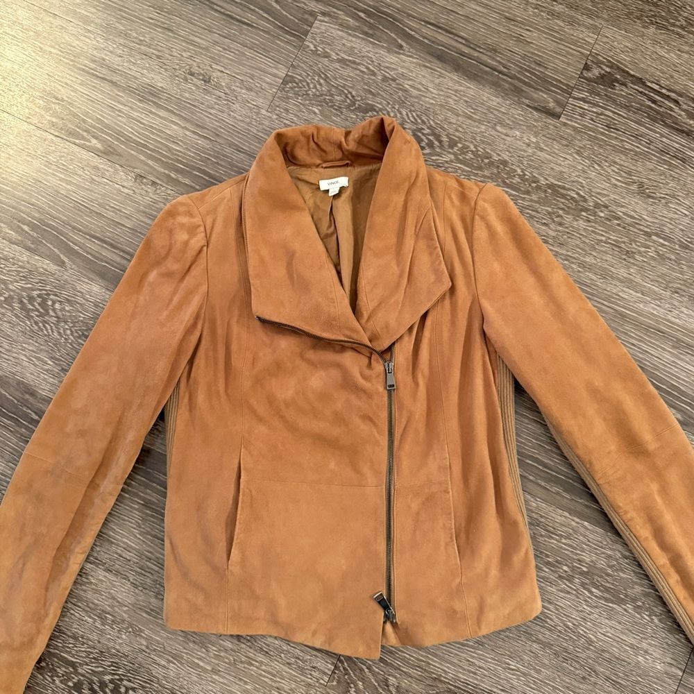 Vince Goat Leather Moto Jacket - Picture 3 of 9